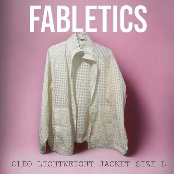 Fabletics Cleo Lightweight White Jacket - Picture 2 of 5